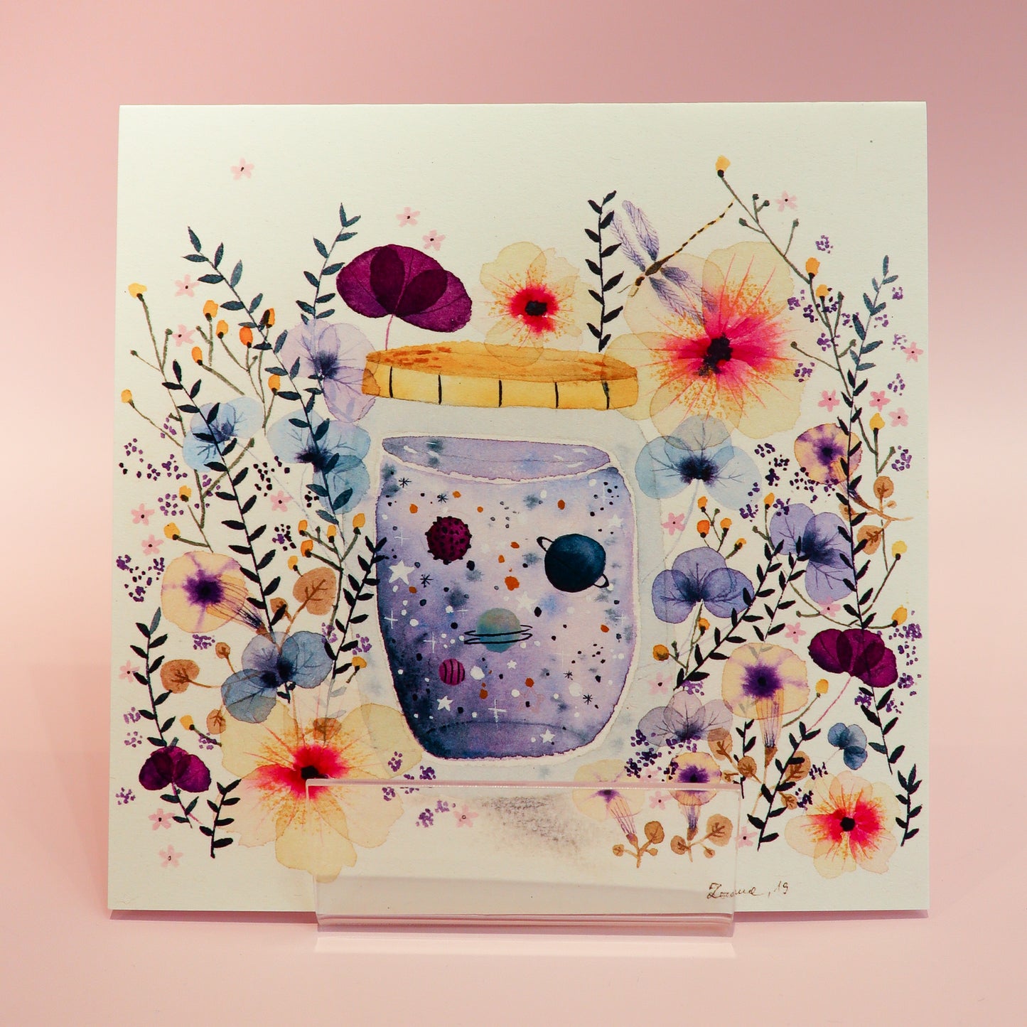 Voščilnica ''Kozarec s planeti'', Zoki Art