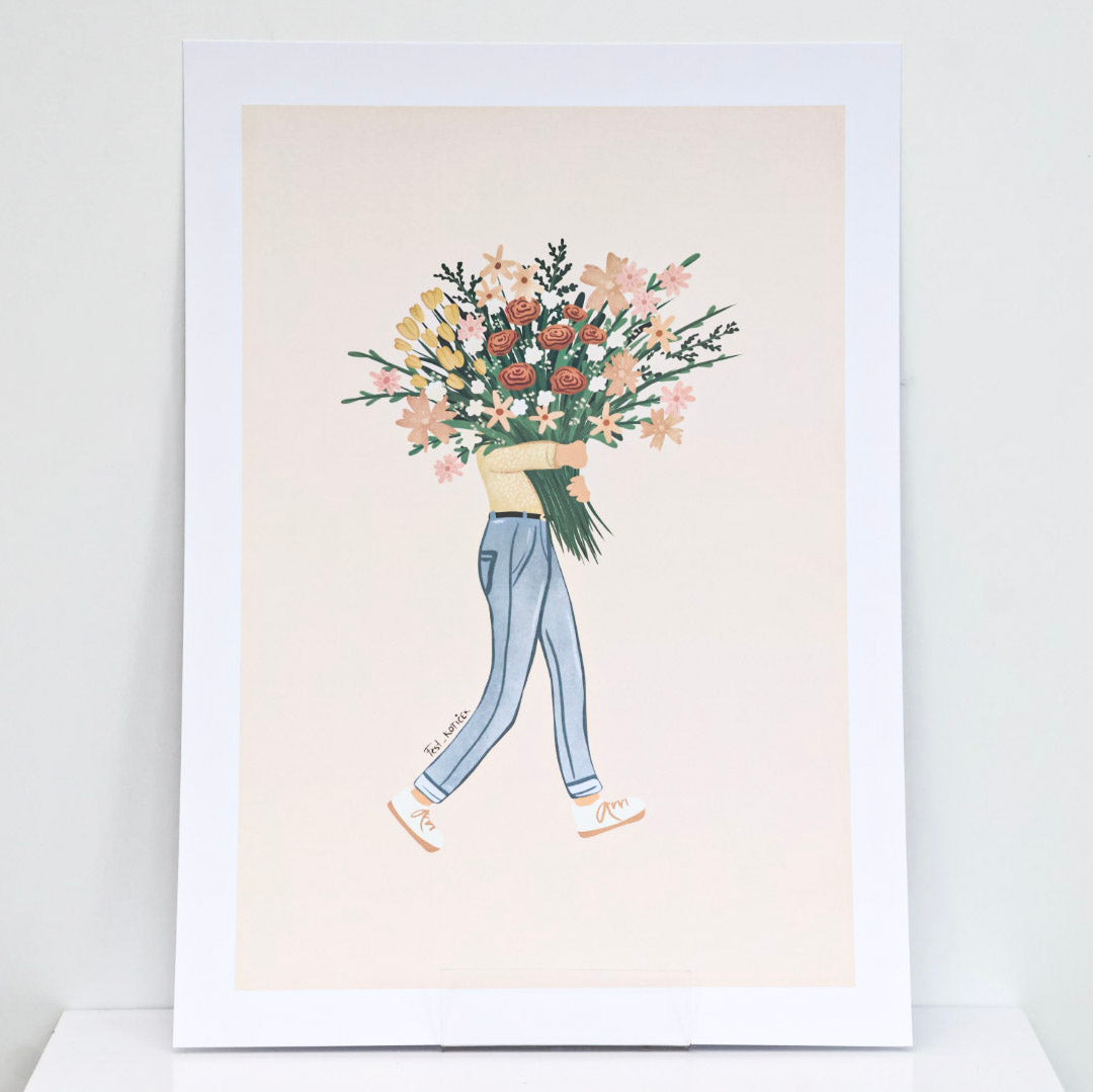 A3 Print ''Velik šopek rož'', Fest kotiček