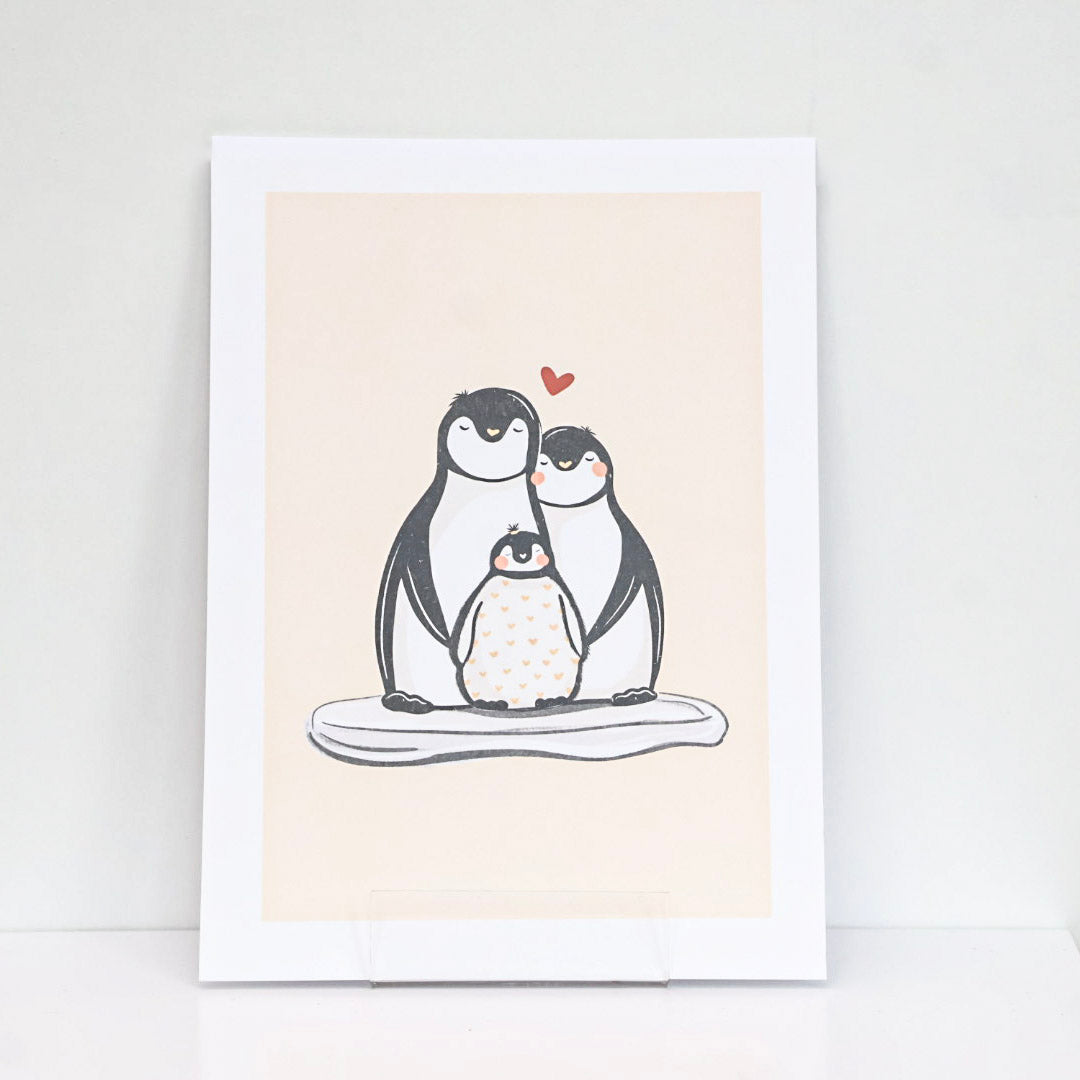 A3 Print ''Družinica pingvinčkov'', Fest Kotiček