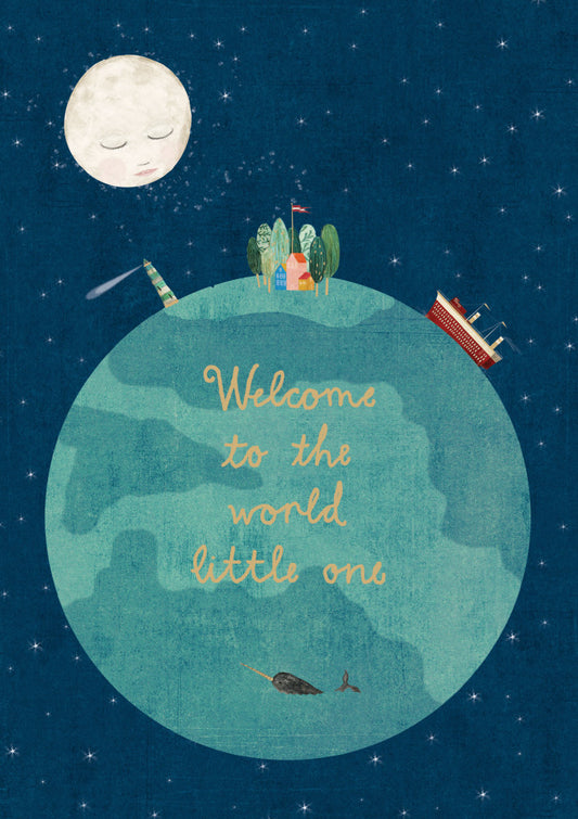 Voščilnica s kuverto "Welcome To The World Little One", Roger la Borde
