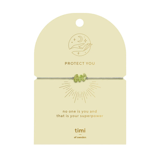 Zapestnica "Protect you (Peridot)" Timi of Sweden