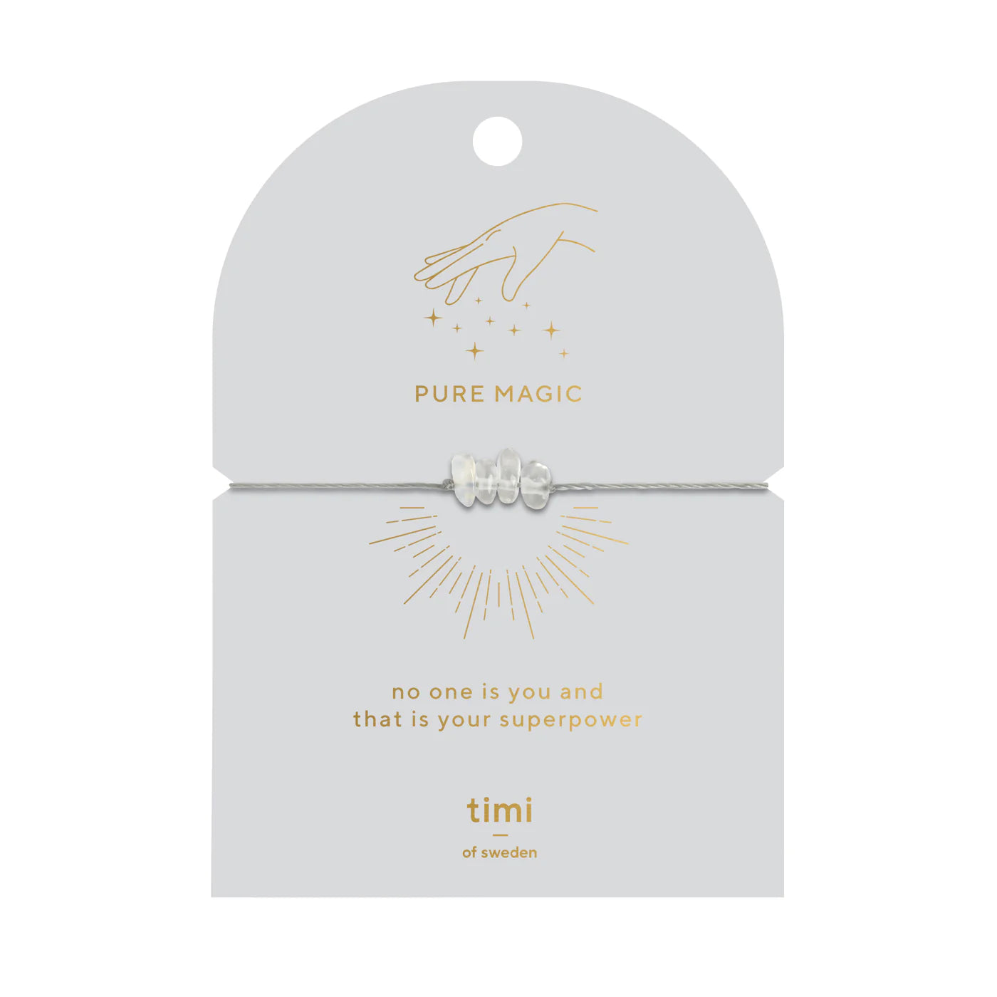 Zapestnica "Pure magic (Clear quartz)" Timi of Sweden